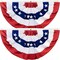 1.5x3 FT American Pleated Fan Flag - 2 Pack | Durable Polyester 210D USA Bunting Flags | Patriotic Fourth of July USA Banners